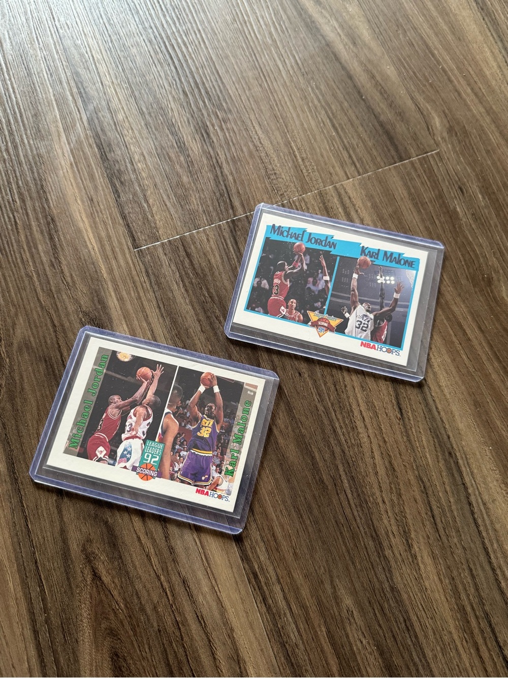 91-92 Micheal Jordan And Karl Malone Basketball Card